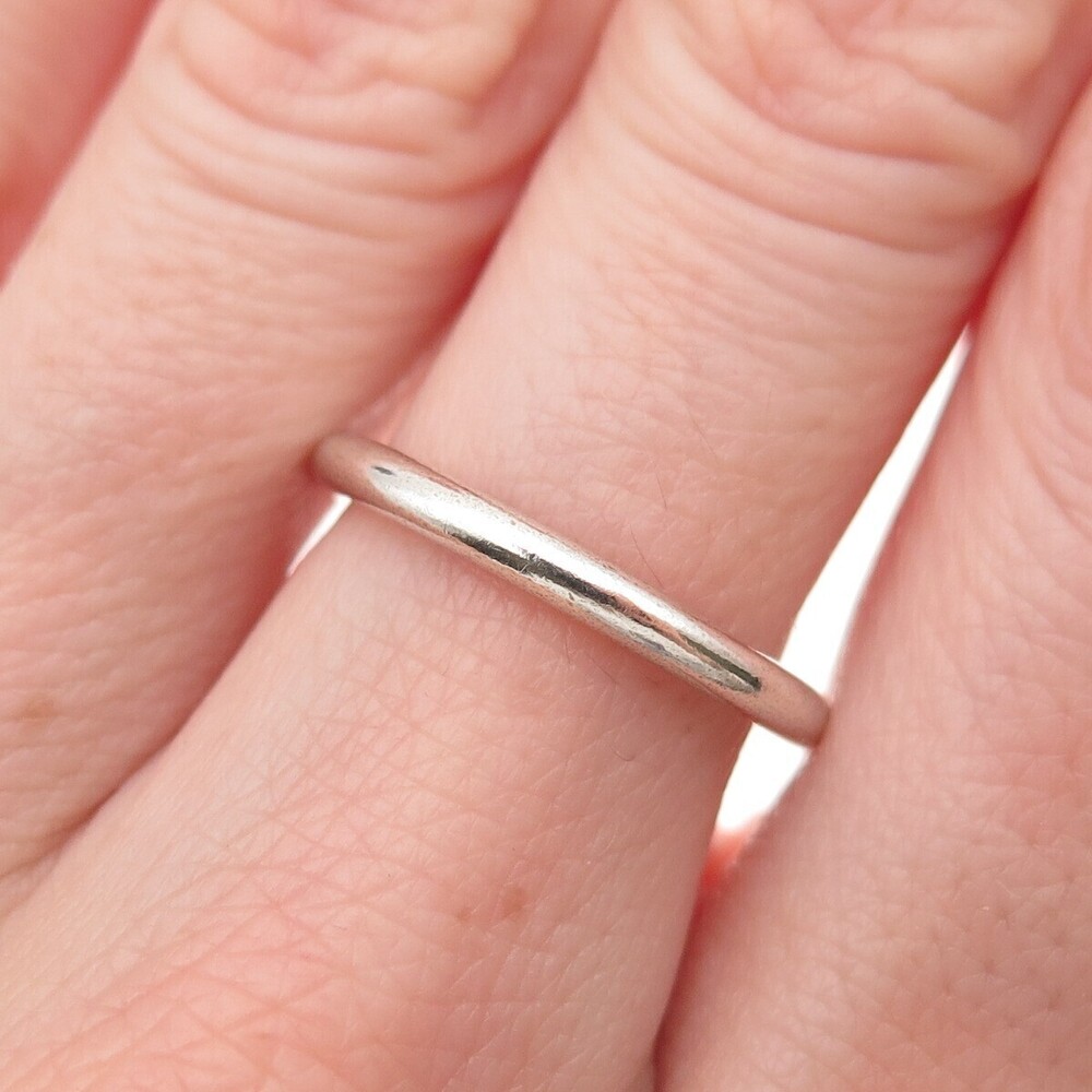 Pandora 925 Sterling Silver Stackable Wedding Band Ring Size 6